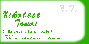 nikolett tomai business card